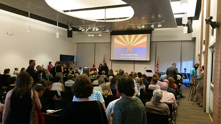 More than 200 people attended a forum with District 1 Legislative candidates Thursday night. The event was sponsored by the Northern Arizona Interfaith Council and Prescott College Social Justice Human Rights Program.