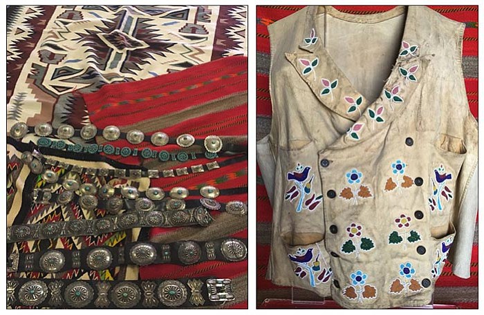 This collection of concho belts, ranging from one made in the late 1800s to one from the 1980s, will be auctioned Saturday at the Smoki Museum. A vest from the Eastern Lakota Sioux is up for auction Saturday at the Smoki Museum.



