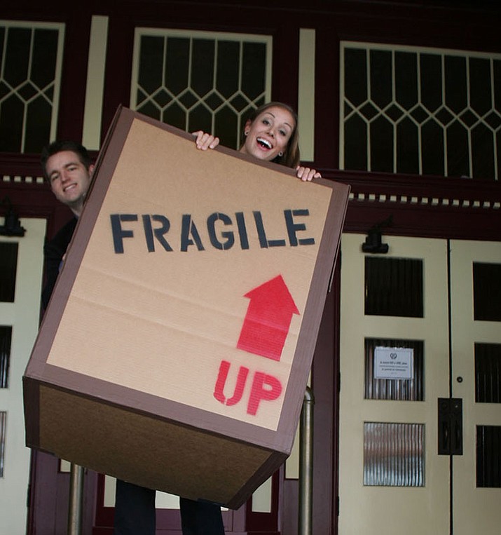 Magician Eric Giliam and his lovely (and local) assistant, Sierra, float a box in front of the Elks Theatre, which Giliam calls “the nicest theatre I’ve ever performed at.” He’ll be there Saturday, Sept. 17, at 7 p.m. Visit dCourier.com for a video.