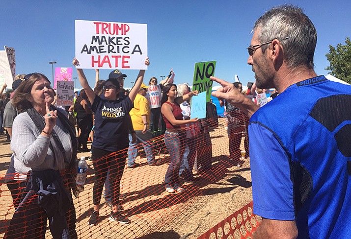 Protesters, Supporters Clash Outside Of Trump Rally | The Daily Courier ...