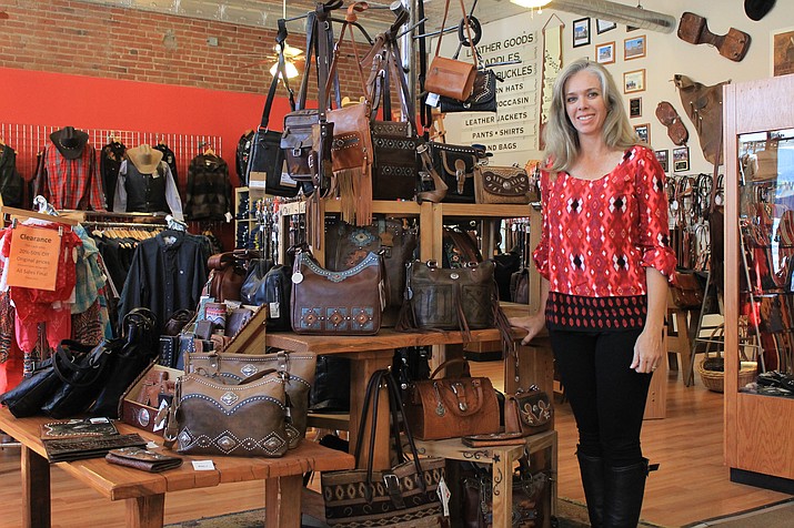Tamera Schramm is the owner of Western Outfitters & DeBerge Saddlery in Williams. The store sells western apparel and leather goods.