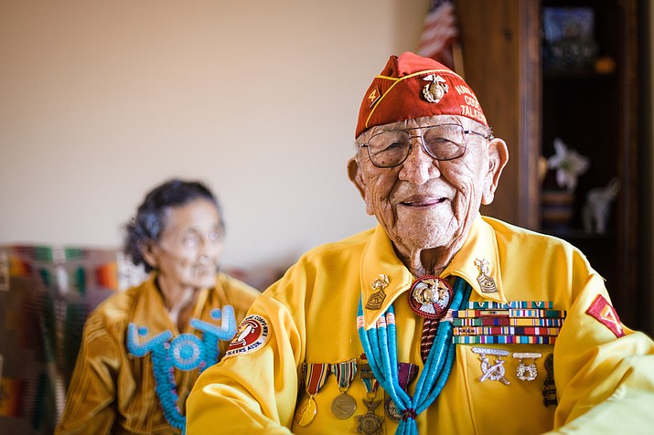 Navajo Code Talker Dan Akee celebrates his 96th birthday. Nov. 11, 2015 at his home in Tuba City. Akee passed away Oct.14. Photo/Ryan Williams Photography