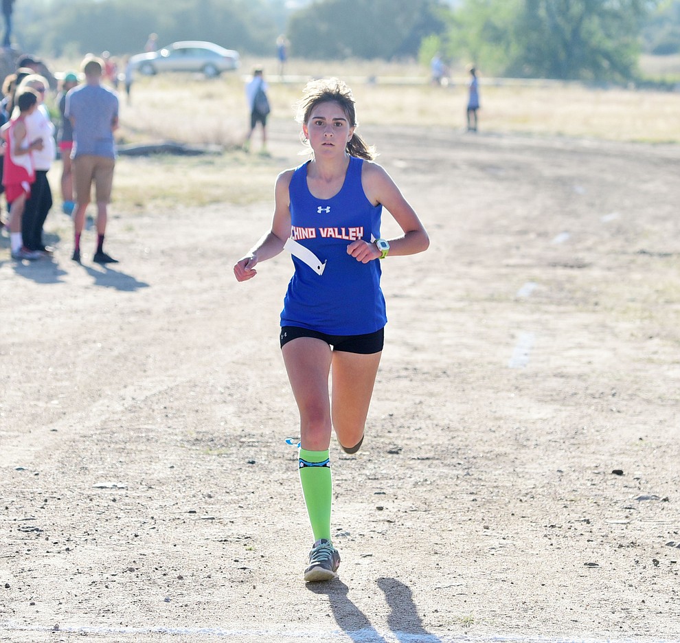 Chino Valley's Becca Tupper finished fifth during the Yavapai County Cross Country meet at Embry Riddle Aeronautical University in Prescott Wednesday, October 19.