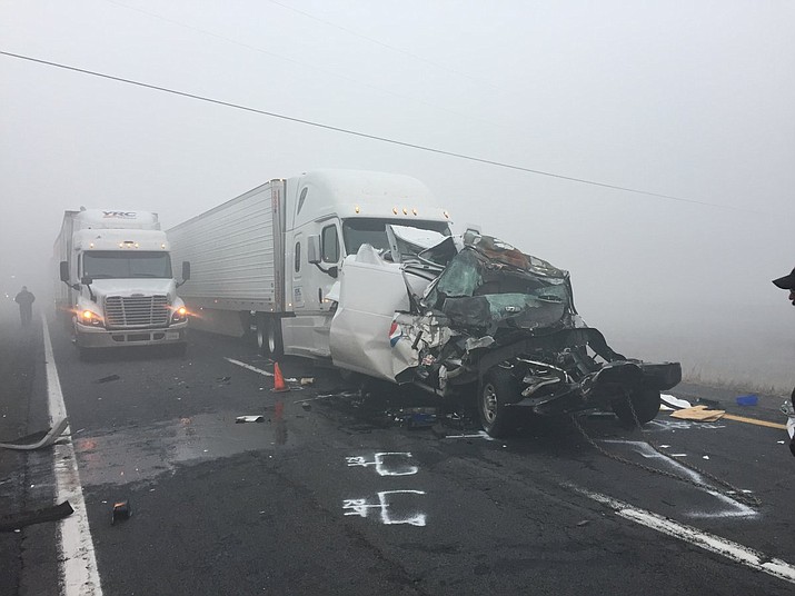 I 40 closed reopened west of Flagstaff due to smoke related