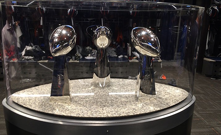 empty super bowl trophy case