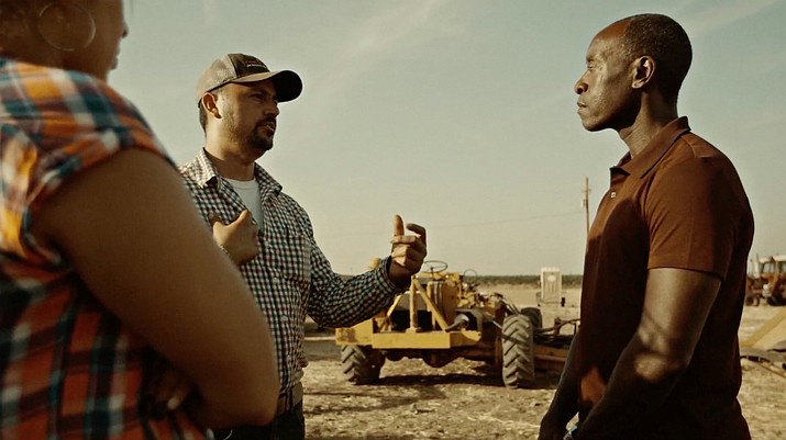 In episode three of Years of Living Dangerously season two, actor and correspondent Don Cheadle speaks to California farmers about drought and crop failure due to climate change. (From NGC promotional material permitted for press release usage per film licensing permission.)