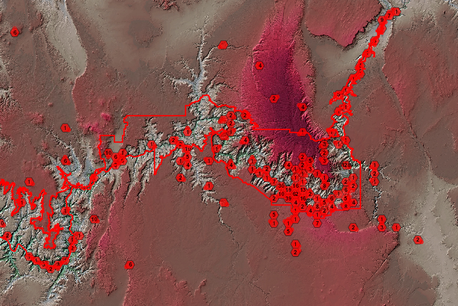 Interactive 3D map plots over 700 past death sites at the Grand Canyon