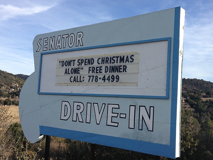 Senator Drive-In sign, Senator Highway, south of Prescott.