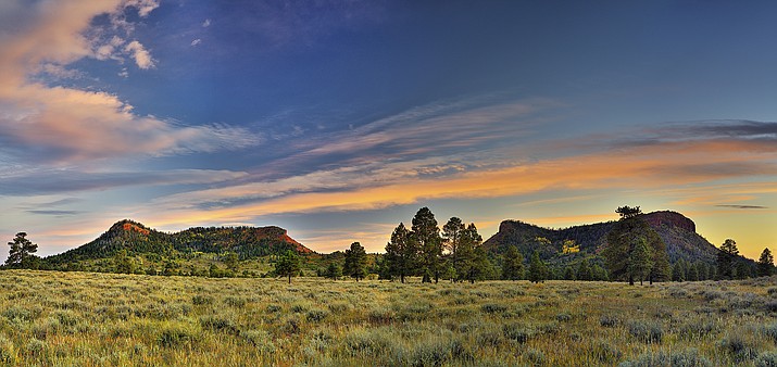A sunset panorama of Bears Ears, which President Barack Obama designated as a National Monument Dec. 28 citing its cultural importance to Native people. Photo/Tim Peterson