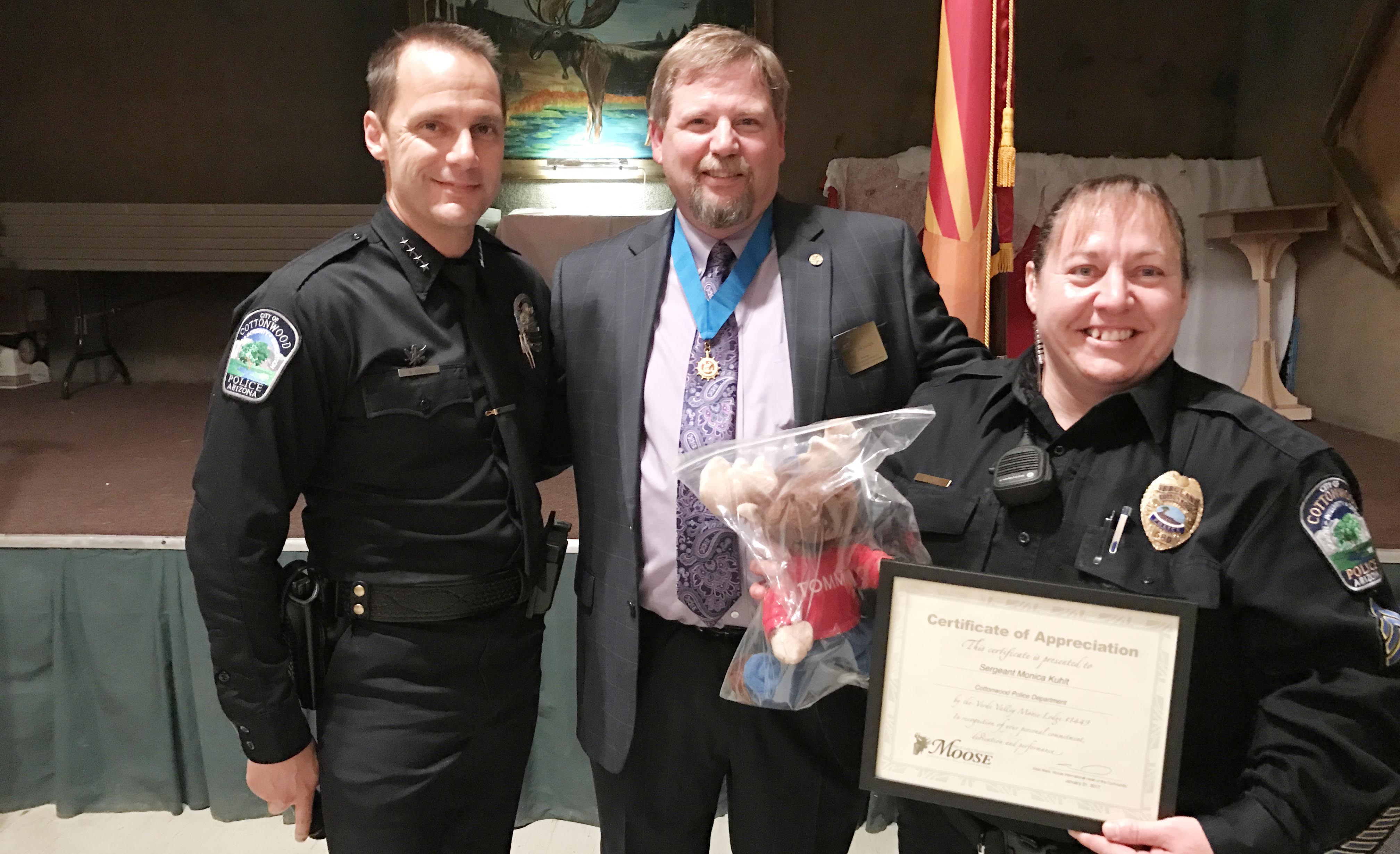 Sgt. Monica Kuhlt selected as Moose Lodge Cottonwood Officer of the ...