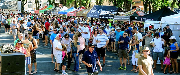 Downtown Prescott can be quite busy with fairs and festivals, such as the Mile High Brewfest on Cortez Street. The city’s efforts to attract tourists is undergoing changes.