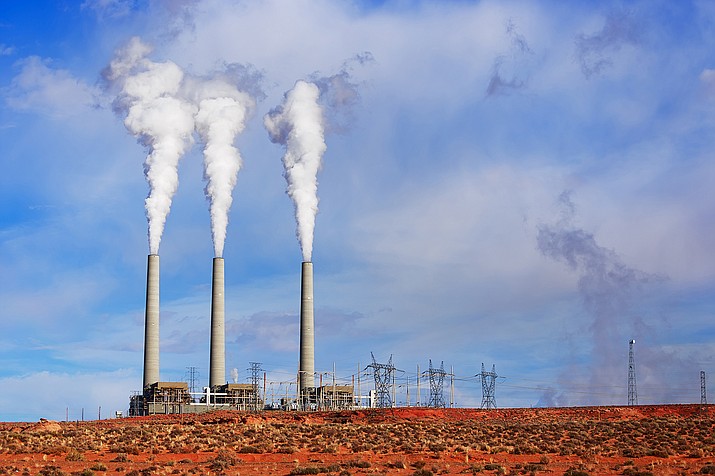 The Navajo Generating Station uses coal to produce electricity. Because of recently declining prices of natural gas, the station is facing an uncertain future. Adobe stock