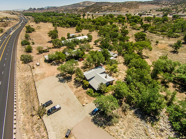 Plans for a 71-unit RV park got city approval this week, to be located on about 8.5 acres of land off Highway 89 (shown along the left of this image), south of Prescott Lakes Parkway (at the top of the photo). The project will border the Watson Woods Riparian Preserve, which is pictured along the right in this 2014 aerial photo taken by the Prescott Creeks organization.