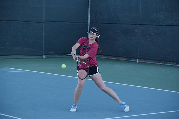 Mingus Union junior Talon Whiteley returns to the No. 1 spot for the Lady Marauders after spending last year as the No. 2. Whiteley said she enjoys being No. 1. (VVN/James Kelley)