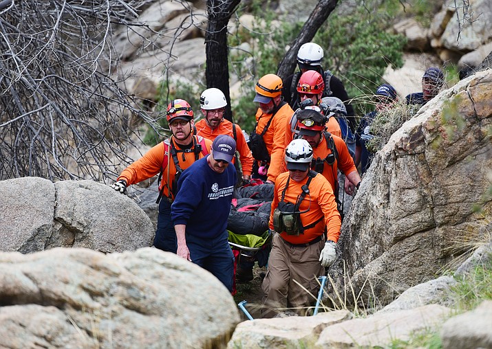Prescott Fire and members of the Yavapai County Back Country Search and Res...