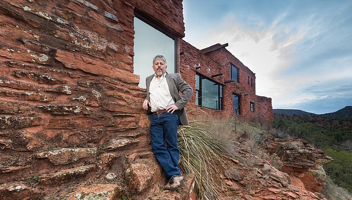 Author Morgan Jameson is pictured at the House of Apache Fire. (Photo courtesy of JReecePhotography)
