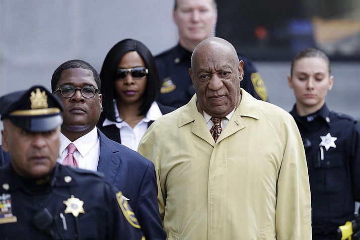 Bill Cosby departs after a pretrial hearing in his sexual assault case at the Montgomery County Courthouse, Monday, Feb. 27, 2017, in Norristown, Pa. A jury from outside the Philadelphia suburbs will be brought in to decide the case against Cosby, a judge ruled Monday.