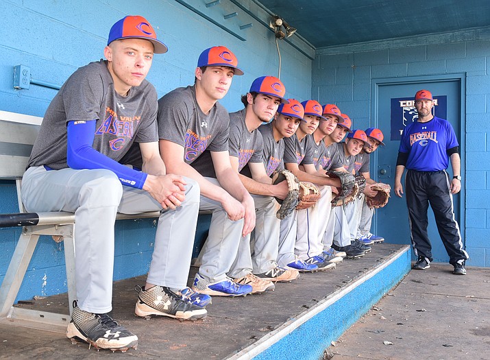 The Chino Valley baseball team begins its season with eight seniors and a three-year junior letterman at practice Feb. 21 in Chino Valley. (Les Stukenberg/The Daily Courier)