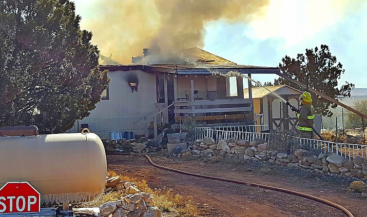 High Country Fire responds to a house fire near Valle in January of 2017.