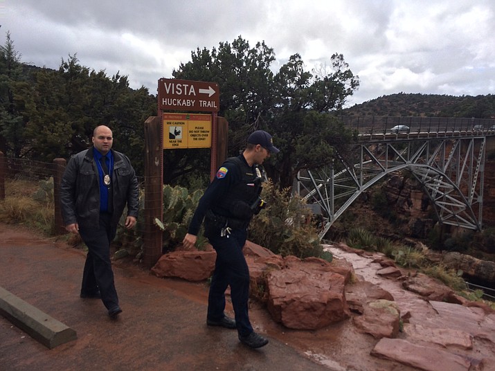 At 12:57 p.m. Tuesday, Sedona Fire District emergency crews were called to a reported unresponsive person in the water below Midgley Bridge.  After making their way to the victim, SFD crews determined that person in the water was deceased.   VVN/Vyto Starinskas