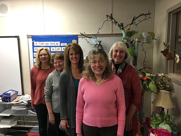 From left are Cindy Fraher, Jenny Young, Brandy Cox, Raina Dass and Joann Wiste, the ChildFind Teacher at TECC.