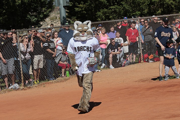 Arizona Diamondbacks’ Baxter thrilled the crowd at the Kingman Little League opening ceremonies by throwing out the first pitch at Southside Park Saturday.