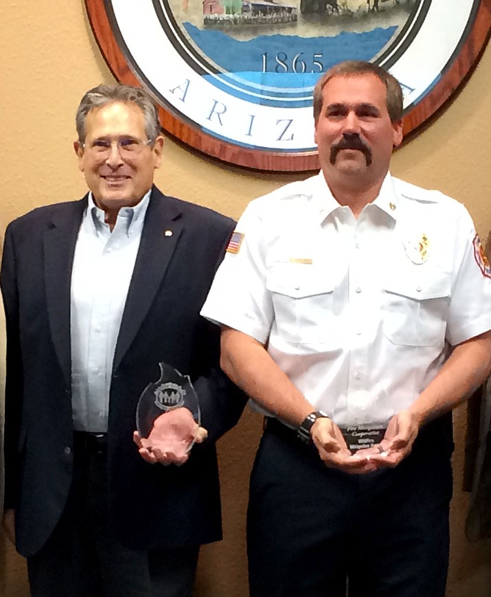 PAWUIC’s Bob Betts and Yarnell Fire Chief Ben Palm