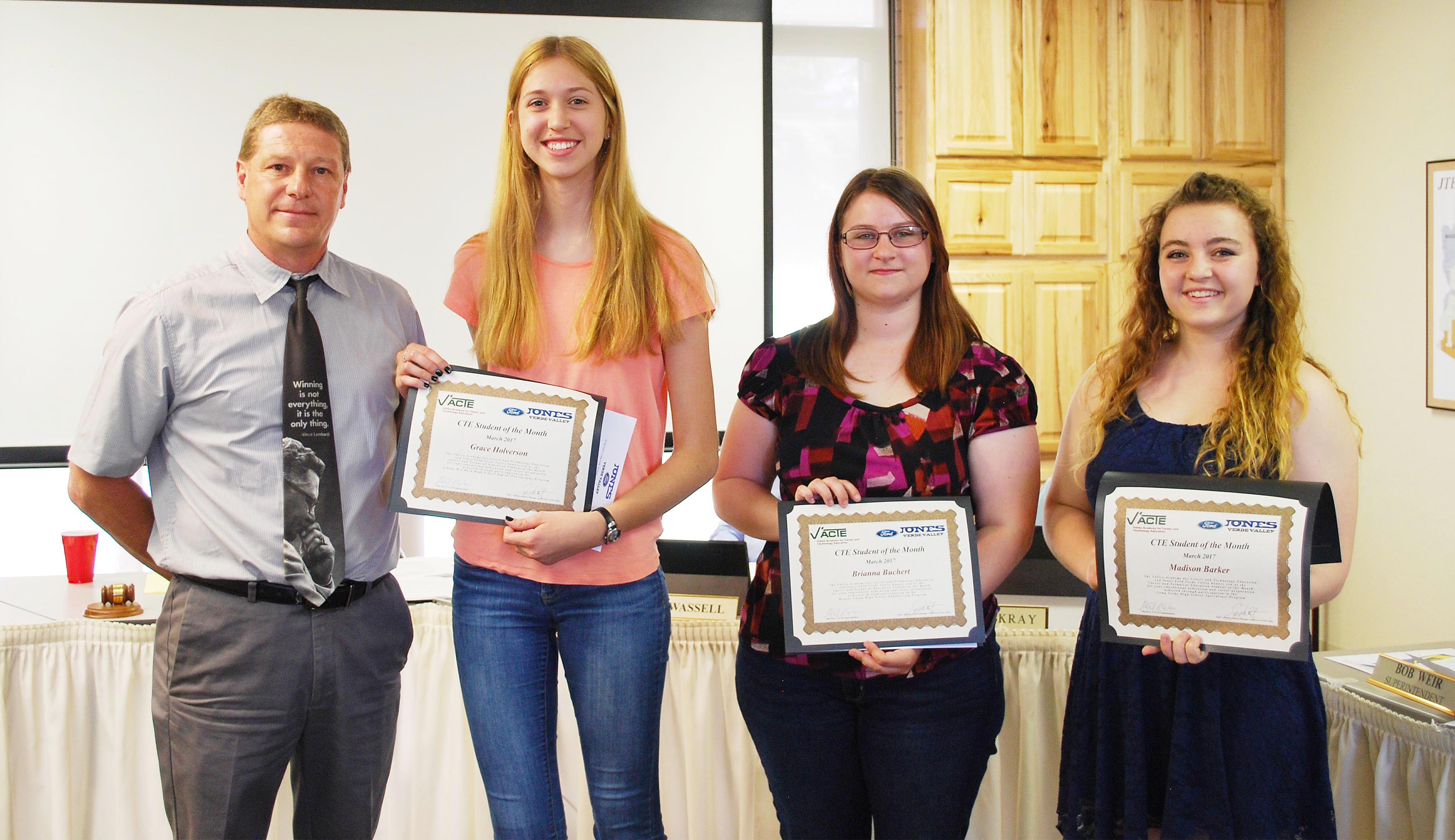 V’ACTE, Jones Ford Verde Valley recognize CTE students of the month