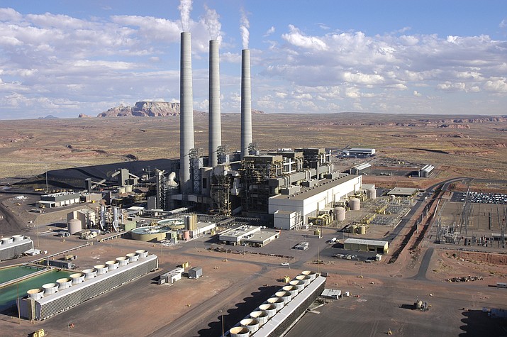 The coal-fired Navajo Generating Station in northeast Arizona provides almost 1,000 jobs between the plant and the mine that supplies it, but the plant’s operators have said they plan to shut it down after 2019. (Photo by Amber Brown/Courtesy SRP)