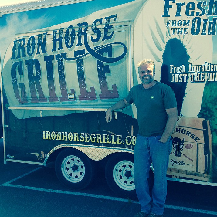 Dan Thomas runs his food truck, “Iron Horse Grille,” in the Chino Valley Ace Hardware parking lot.