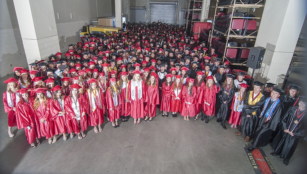 The Bradshaw Mountain Class of 2017 held their Commencement at the Prescott Valley Event Center Thursday, May 25. The class had 346 students that earned over $5 million in scholarships and had numerous enlistees in the military service. (Les Stukenberg/Courier)