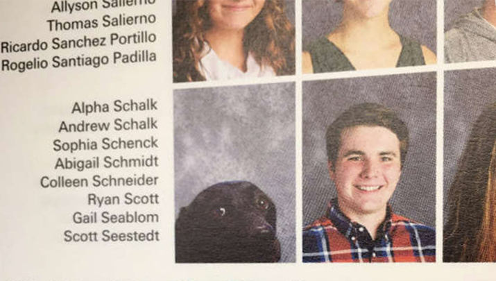 Student's service dog gets own headshot in class yearbook 