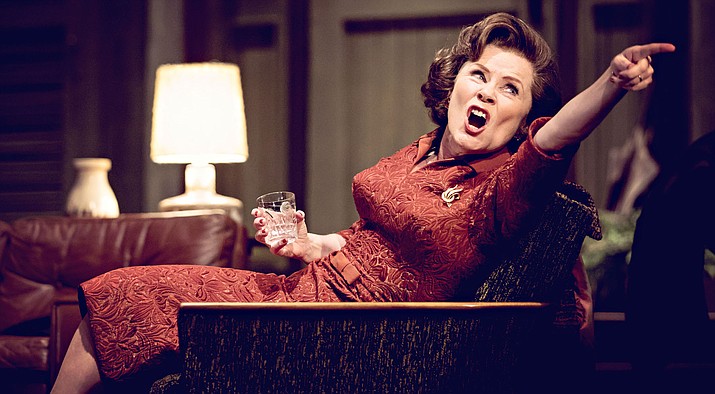 Imelda Staunton, Conleth Hill, Luke Treadaway and Imogen Poots star in James Macdonald’s critically acclaimed, 5-star production of Edward Albee’s landmark play, “Who’s Afraid of Virginia Woolf?”, broadcast live to cinemas from the Harold Pinter Theatre, London.