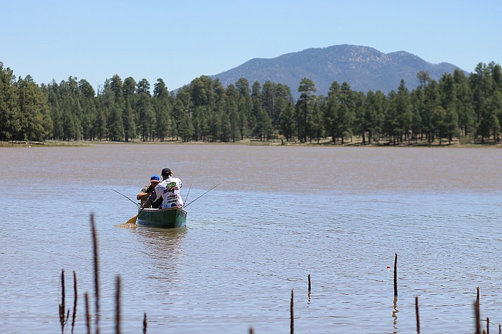 Fishermen take advantage of the higher water in many of the northern Arizona lakes.