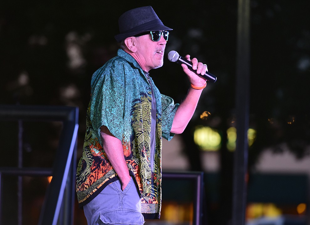 Bruce Marquardt sings "Brain Damage/Eclipse" during the first round of Prescott Idol 2017 Thursday, June 1 on the Yavapai County Courthouse Plaza. (Les Stukenberg/Courier)