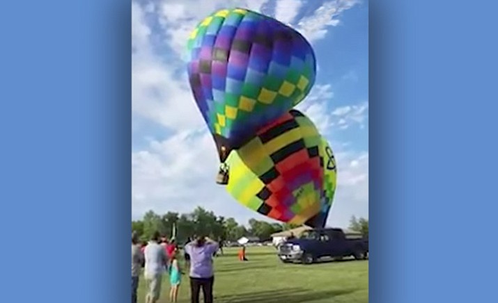 The accident happened Thursday evening during the 150th anniversary celebration for the town of Chatsworth, about 100 miles southwest of Chicago. (Video screenshot courtesy Wayne R. Germain)