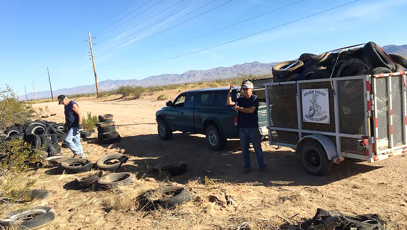 Illegal dumping in the desert near Golden Valley continues to be a