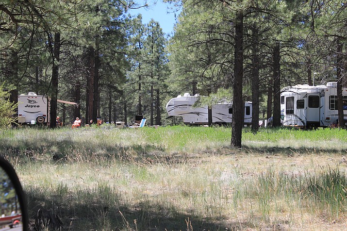 Campgrounds such as the one at Kaibab Lake have been mostly full throughout June.