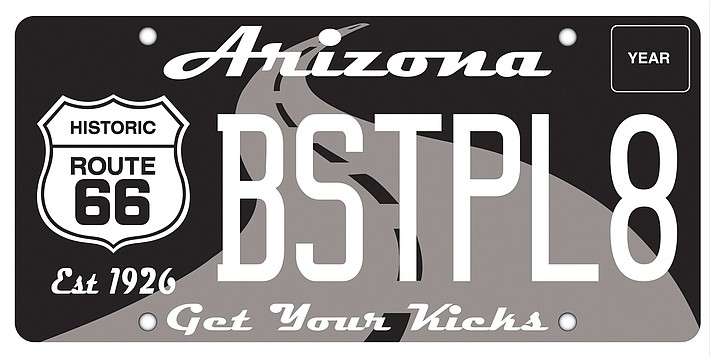 Arizona's Route 66 license plate was recently named one of the top license plates.