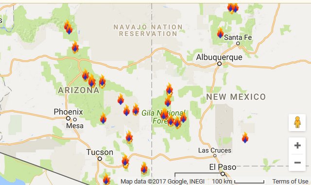 Wildfires Burn 45 000 Acres Across Arizona Williams Grand Canyon