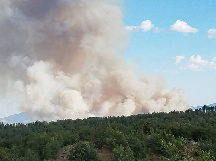 The U.S. Forest Service provided this photo of the Goodwin Fire, which is south of Prescott.
