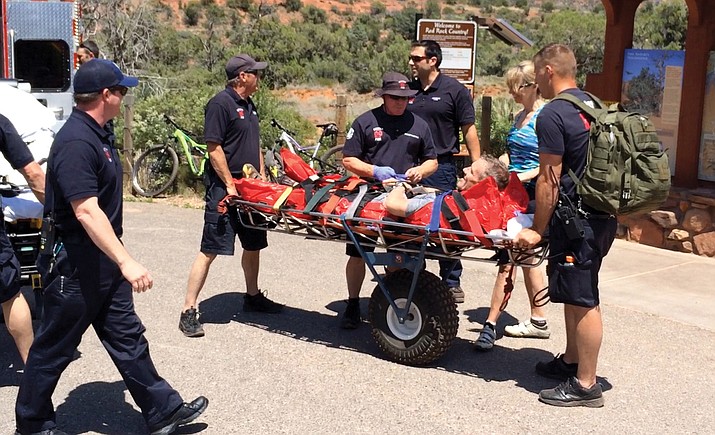 The Sedona Fire Department has responded on 24 back country rescues in the past month. SFD urges people to hike responsibly whiling enjoying Sedona’s trails. (VVN/Vyto Starinskas)