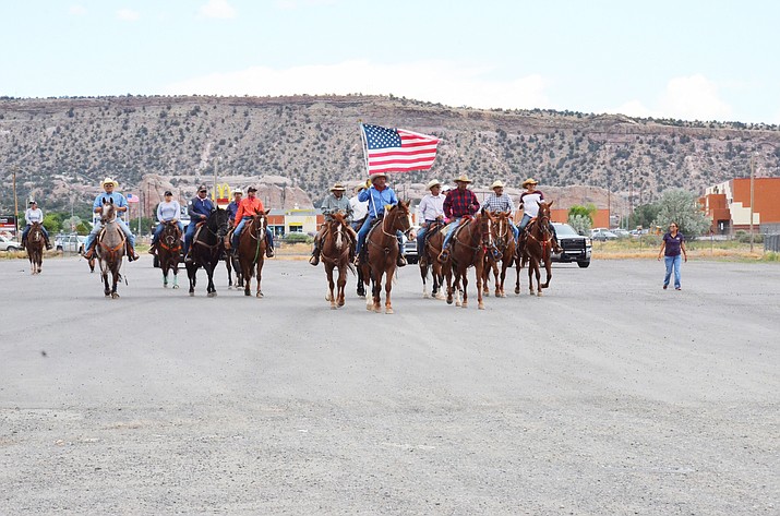 Navajo Nation councilmembers arrive by horseback, bicycle and on foot to take part in the annual tradition that marks the start of the summer council session. Submitted photo