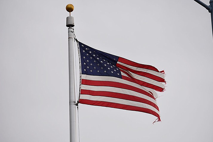 Flag at a local government facility. (Courier/Richard Haddad)