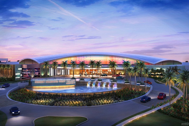 The Tohono O'odham Nation's Desert Diamond Casino - West Valley is located at the intersection of 91st Ave and Northern Ave just outside of Glendale, Arizona - about 10 miles from Downtown Phoenix. (Illustration courtesy of Tohono O'odham Nation)