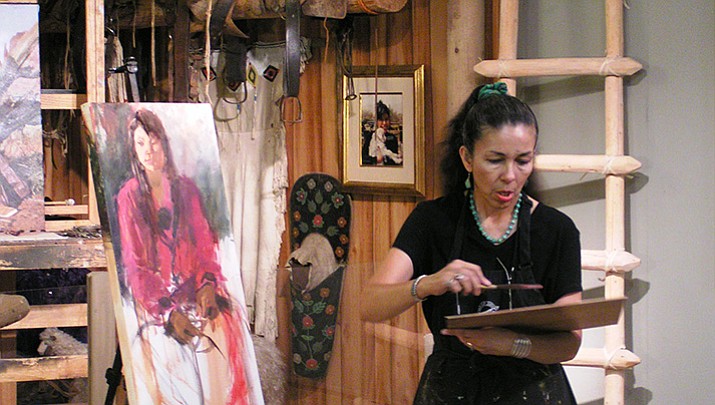 Artist Gretchen Lopez, a tenth-generation California painter and descendant of the first Spanish settlers, will offer a two-day painting workshop at the Phippen Museum on July 29-30. (Courtesy)