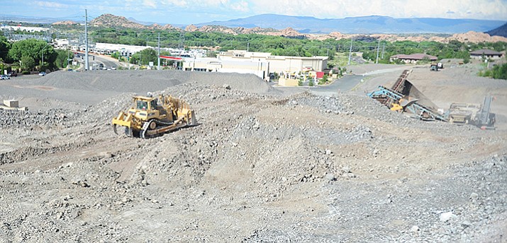 Rock crushing at the Lakeview Plaza near the corner of Willow Creek and Willow Lake roads continues, after the Prescott City Council approved another 60-day extension on the operation’s permit. The 5-2 council vote took place during the Tuesday, July 25 meeting. (Les Stukenberg/Courier)