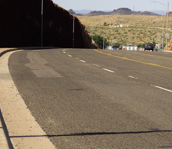 The El Trovatore Hill section of Andy Devine Avenue won’t have its reconstruction finished until April, according to the City of Kingman Public Works Department.