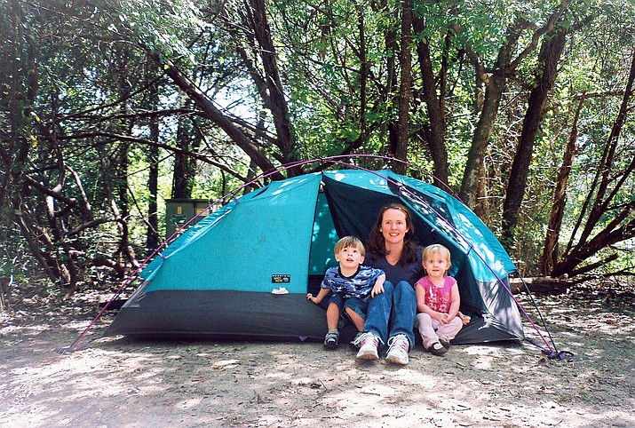 Sarah Beadle and her daughter, Laura, on a previous camping trip.