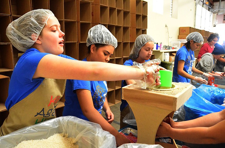 The fourth annual Kids Against Hunger food packing event will be Saturday, Oct. 21, at the Verde Valley Fairgrounds.  